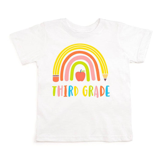 Third Grade Pencil Rainbow Shirt